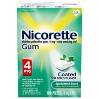 Nicorette Gum, Spearmint Flavor, 4 Mg, 200 Count