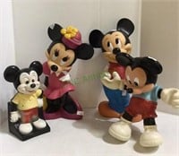 Vintage Mickey and Minnie Mouse collector banks