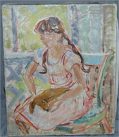 Katherine Pagon  (1892 - 1985) Oil on Canvas.