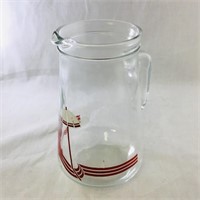 Vintage Glass Juice Pitcher (8" Tall)