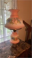 Vintage Ruffle Pastel Floral Parlor Lamp