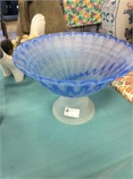 Blue and white glass bowl