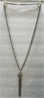 Vintage silver toned dangle necklace
