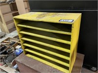 Yellow Metal 6 Shelf Cabinet (11"x25")