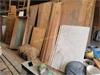 Plywood, windows, doors, 2x8 wood