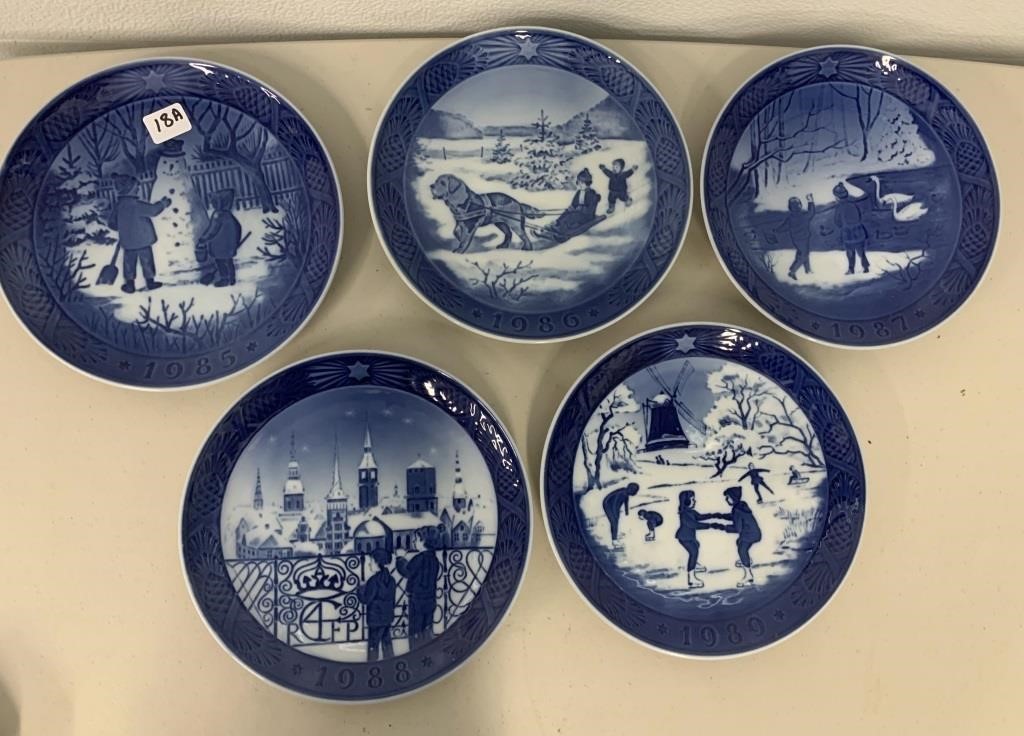 5 Copenhagen Denmark Plates(7") NO SHIPPING