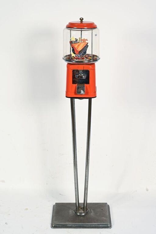 BEAVER PEDESTAL GUMBALL MACHINE - RESTORED DUKES