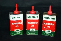 3pcs Sinclair 4oz Household Oiler Cans