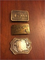 LOT OF 3 VINTAGE BELT BUCKLES