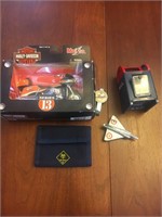 NICE LOT-- HARLEY DAVIDSON TOY, VINTAGE MAILBOX