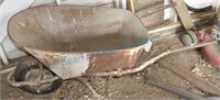 Antique wheel barrel