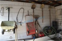 Wall of tools & garden items