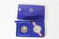 1986 PROOF LIBERTY SILVER DOLLAR W BOX PAPERS