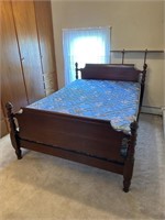 Full size hardwood bed