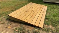 Treated wood storage shed ramp - 9 ft
