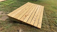 Treated wood storage shed ramp - 9 ft