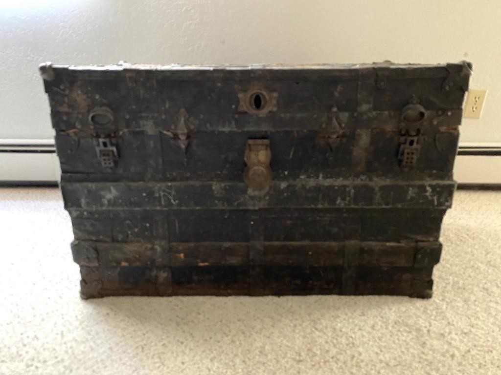 Antique Black Trunk