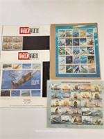4 Sheets Of Commemorative Stamps-2 Of World War ll