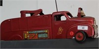 Vintage Pressed Steel Riding Fire truck