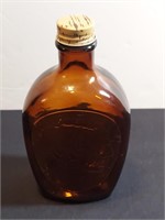 1970s Native American Embossed Amber Bottle Log