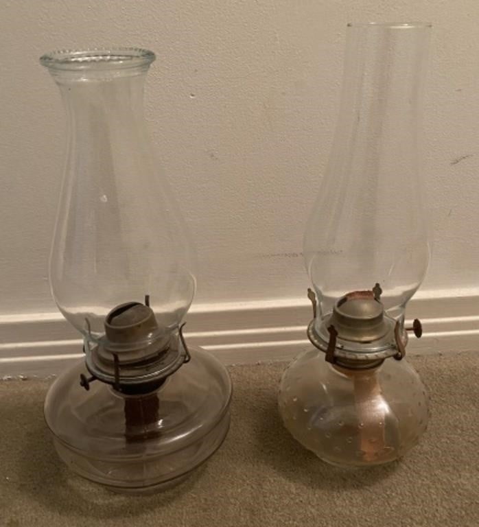 2 Vintage Oil Lamps