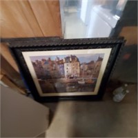 NICE LARGE WOOD FRAME PICTURE