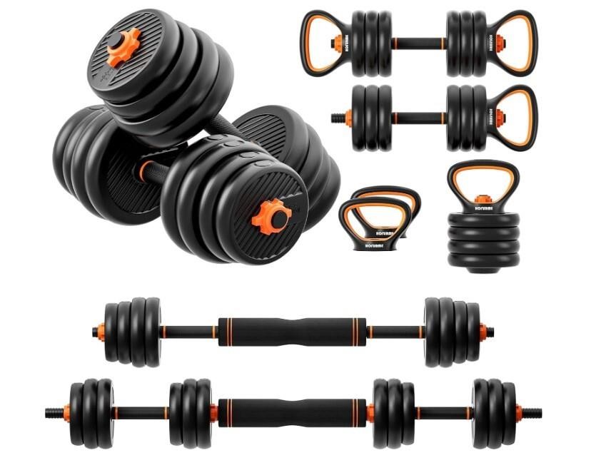 Adjustable 33/42/55/62/77 LBS Free 4 in 1 Weights