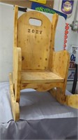 Estate Wood Childs Rocker.  Has Zoey , You May