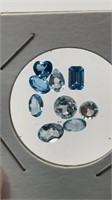 9 Super Genuine Blue Topaz (Hearts/Baguettes/etc)