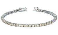 925S 5.6ct Champagne Moissanite Tennis Bracelet