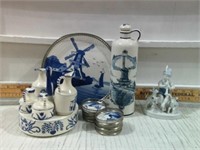 BLUE & WHITE GLASS, DELFT, HOLLAND, GERMANY