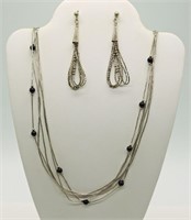 Liquid Sterling Necklace & Earrings