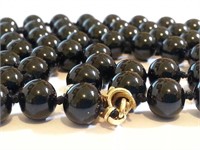 Vintage MONET Black Onyx Glass Bead Individually