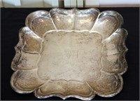 Square Sterling Silver Platter