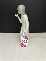 Porceval Figurine Young Girl With Dove 8 1/2" H