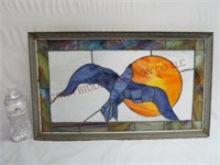 Vintage / Antique Stained Glass Bird Hanging