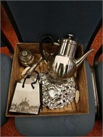 Box with stainless steel mug, kitchen ap
