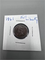 1861 Full Liberty Indian Head Cent