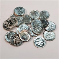 25- UNC Silver Dimes