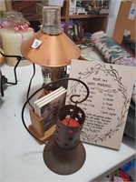 Americana Lot- Copper Lamp, Coasters and More