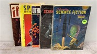 5PC. 1940s & 50s SCIENCE FICTION PAPERBACKS