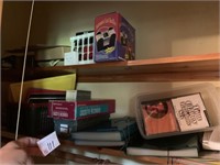 CDs and Misc. on Top Shelfs of Closet