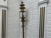 {each} Antique Brass Wall Sconce w/ Eagle Finial