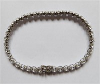 7.5 ctw Round Lab Diamond Tennis Bracelet - 7 in