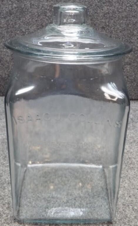 Isaac J. Collins #24 Store Counter Bulk Glass Jar