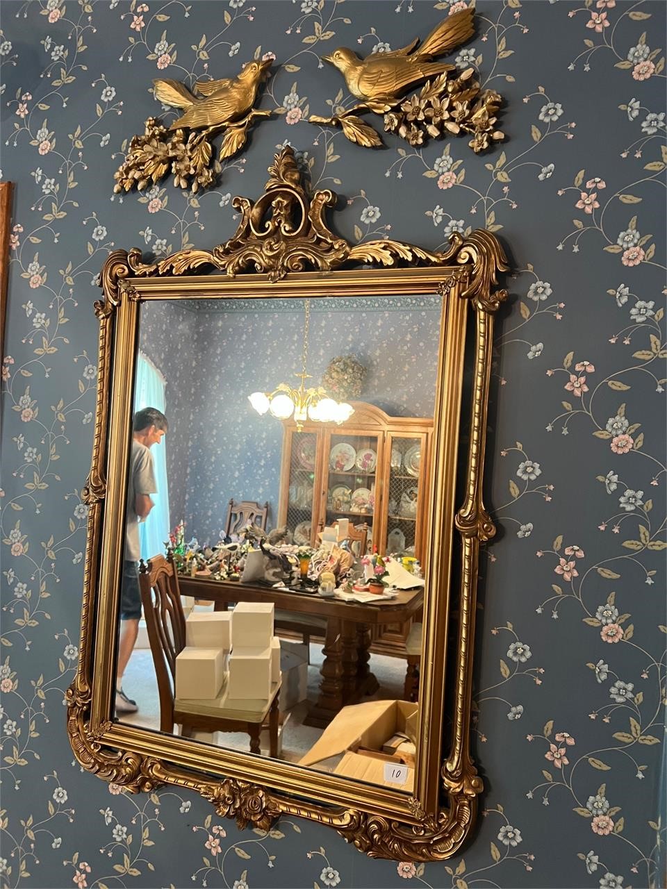 GOLD FRAMED MIRROR 29" W X 44" L