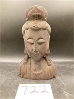 Wooden Carved Oriental Bust