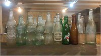 (10) Vintage Glass Soda Pop Bottles
