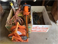 Set of 16" Electric Hedge Trimmers, Ext. Cords Etc