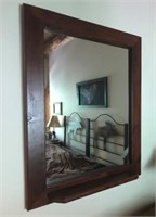 Solid Wood Mirror With Ledge
